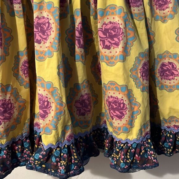 Matilda Jane Paint By Numbers Multi Print Apron Hot Air Balloon Floral Dress - Picture 6 of 9